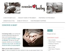 Tablet Screenshot of conceivebaby.net